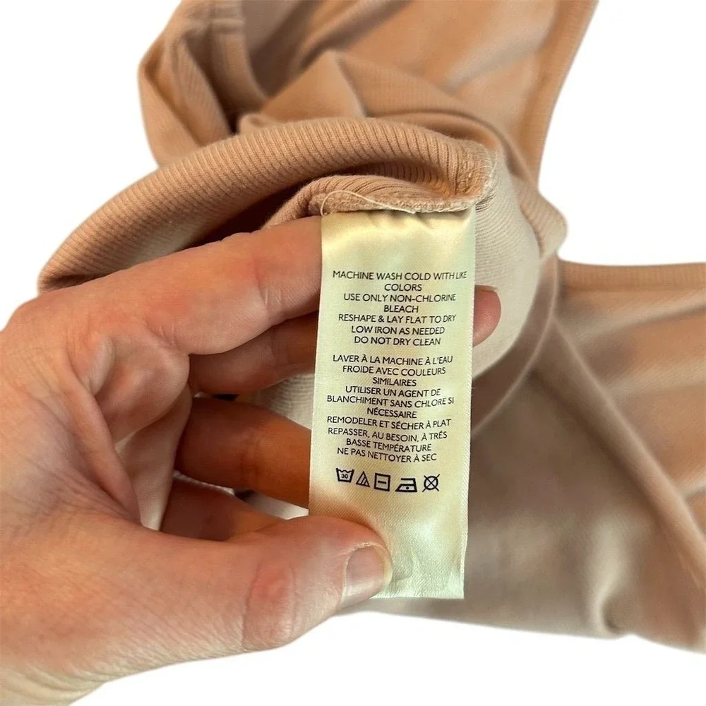 NWT Maeve by Anthropologie Ribbed Knit Tie Strap V Neck Tank Top Rose Sz M Boho - Picture 8 of 12